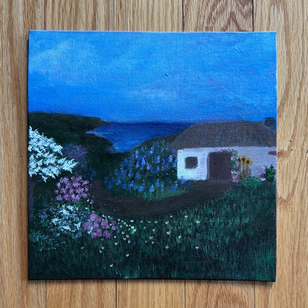 Serene Landscape Canvas Art - Blue and Green